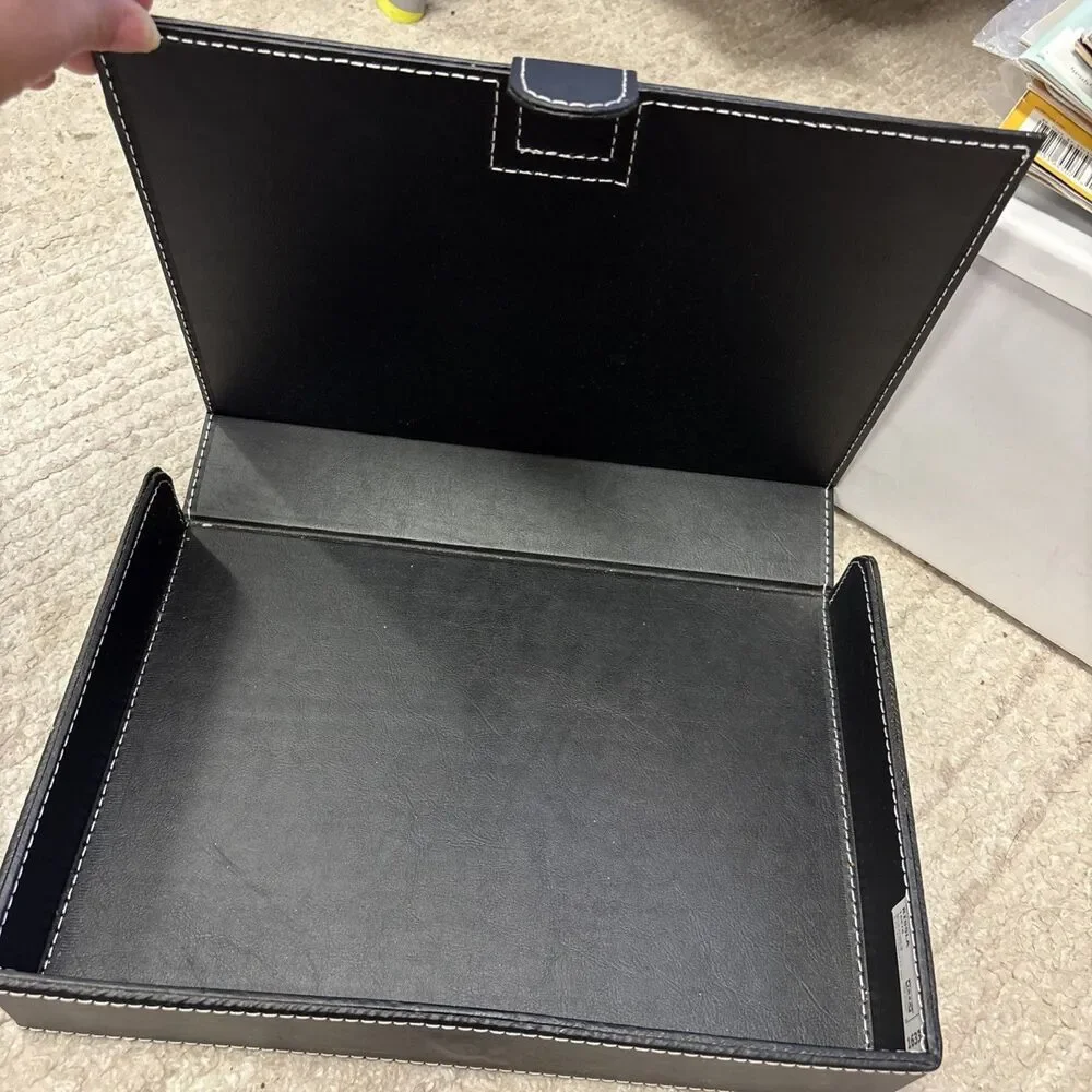 IKEA Set Of 3 Rissla Boxes JEWELRY TRAVEL STORAGE CASES TRINKET Black Magnet